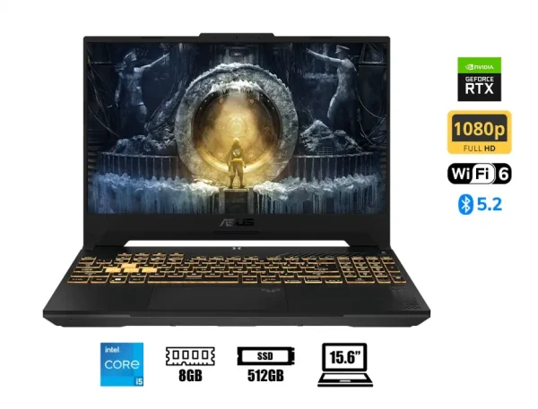 PORTATIL ASUS FX507ZC4-HN005 15.6FHD-IPS,Ci5-12500H 2.5/4.5GHz,8GBD4,SSD-512GB,GTX3050-4GBD6