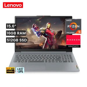 LAPTOP LENOVO IPS 3 AMD RYZEN 5 7520U / 512GB SSD /  16GB RAM / 15.6" FHD