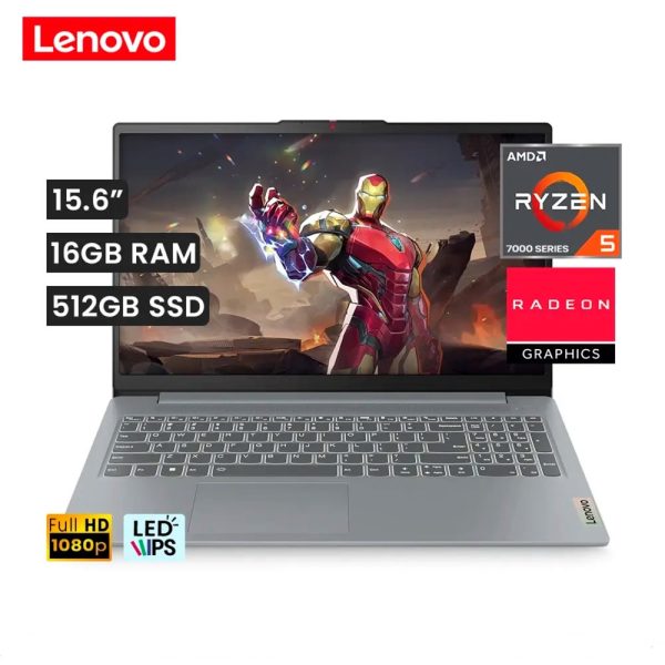 LAPTOP LENOVO IPS 3 AMD RYZEN 5 7520U / 512GB SSD /  16GB RAM / 15.6" FHD