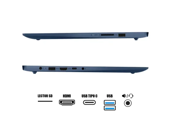 PORTATIL LENOVO IP SLIM3 15IAH8,Ci5-12450H 2.0-4.40GHZ / 16GB RAM / SSD-512GB / 15.6" FHD