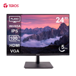 Monitor Plano TEROS TE-2420CS, 24" WUXGA IPS, 100Hz, 5ms, HDMI, VGA, Negro