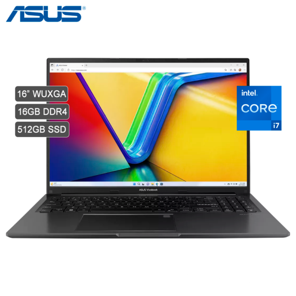 PORTATIL  ASUS VIVOBOOK 16, 16" WUXGA IPS, I7 13620H 4.9GHz, 16GB, SSD 512GB
