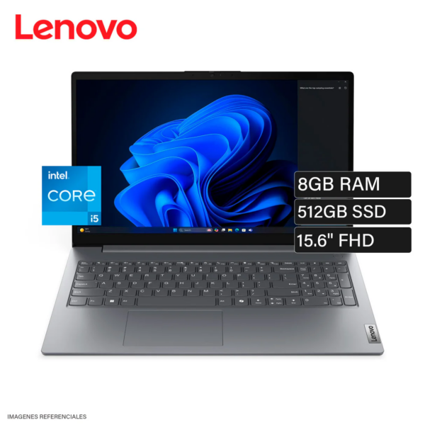 LAPTOP LENOVO V15 G5 IRL, 15.6" FHD, I5-13420H 4.6GHZ, 8GB, SSD 512GB