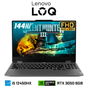 LAPTOP LENOVO LOQ 15IAX9,15.6",Ci5-12450HX 3.1/4.4GHZ/8GBD5/SSD-512GB/RTX3050-6GD6
